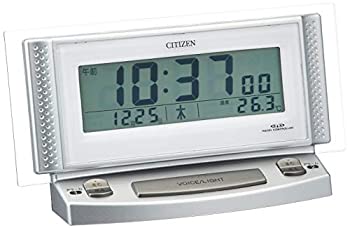 【中古】(未使用品)CITIZEN シチズン 目覚まし時計 電波時計 音声アラーム パルデジットボイス2 8RZ102-019