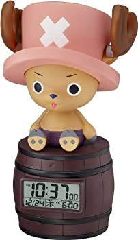 【中古】ONE PIECE (ワンピース) 目覚まし時計 キャラクター デジタル トニートニー チョッパー おしゃべり 音声 アラーム 茶 リズム時計 8RDA51RH06画像