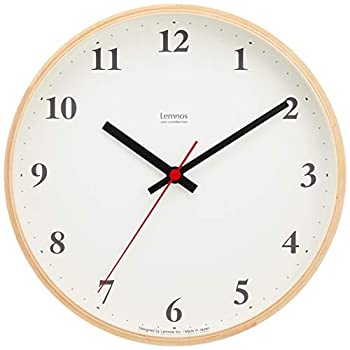 【中古】（非常に良い）Lemnos Plywood clock 電波時計 ナチュラル LC10-21W NT