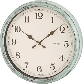 【中古】（非常に良い）NOA Aerial Retro(電波時計 エアリアル レトロ)掛け時計 グリーン W-571 GR