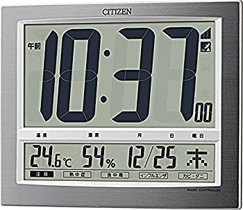 【中古】（人並み外れたに似つかわしい）CITIZEN シチズン 置き時計 電磁波時辰儀 熱度・湿度計付き添い人 パルデジットワイド140 8RZ140-019