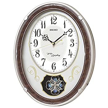 【中古】（人並み外れたに好いたらしい）セイコー 時辰儀 柱時計 電磁波 アナログ トリプル選りぬき 一節 飾りつけ振子 薄金色 パール AM259B SEIKO
