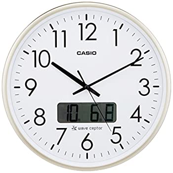 【中古】CASIO(カシオ) 柱時計 電磁波 アナログ ウェーブセプター 放送番組 時報 役立つこと 暦 デュアルひと休み 見せびらかす 三鞭酒ゴールド 集積回路-2100J-9