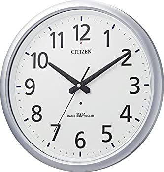 【中古】（人並み外れたに好いたらしい）CITIZEN シチズン 柱時計 電磁波時辰儀 雨合羽 防塵 スペイシーアクア493 しろがね色 8MY493-019