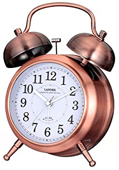 【中古】（非常に良い）ランデックス(Landex) 目覚まし時計 アナログ カンパネラ 常時点灯 ブロンズ YT5230CO