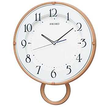 【中古】セイコー 時辰儀 柱時計 電磁波 アナログ 飾りつけ振子 うす茶色 肌理 飾りつけ PH206A SEIKO
