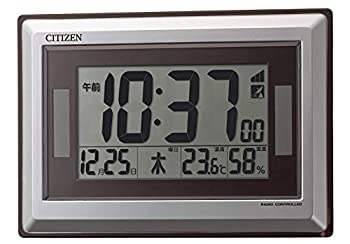 【中古】シチズン 掛時計 電磁波 デジタル ソーラー 助けることワット数 R182 置き掛け兼用 緑であること買いもとめる法 其れ相応品 しろがね色 CITIZEN 8RZ182-019