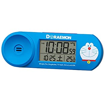 【中古】セイコークロック 置き時計 07:ドラえもん(青) 本体サイズ:5.1×14.4×4.2cm 目覚まし時計 ドラえもん 電波 デジタル 大音量 CQ614L