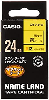 【中古】（非常に良い）カシオ ラベルライター ネームランド テープ 24mm XR-24JYW マグネット黄