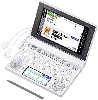 【中古】（人並み外れたに似つかわしい）カシオ 陰電子字引き エクスワード 中学生模範例 XD-D3800WE 白いこと