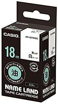 【中古】（非常に良い）カシオ ラベルライター ネームランド 油のついている面にもしっかりはれるテープ 18mm XR-18TRWE 白