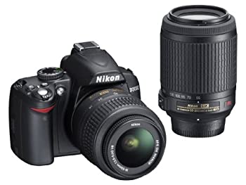 【中古】（非常に良い）Nikon デジタル一眼レフカメラ D3000 ダブルズームキット D3000WZ
