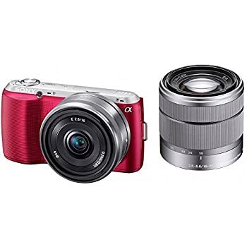 【中古】（非常に良い）ソニー SONY ミラーレス一眼 α NEX-C3 ダブルレンズキット E 16mm F2.8+E 18-55mm F3.5-5.6 OSS付属 ピンク NEX-C3D/P