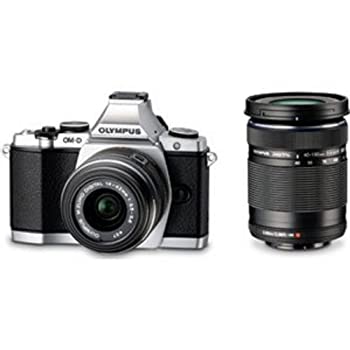 【中古】（人並み外れたに好いたらしい）OLYMPUS 鏡鑑受け答え一眼 OM-D E-M5 ダブルズームキット しろがね色 1605万絵素 防塵 防滴 OM-D E-M5 DZKIT SLV デジタルカメラ-ミラーレス一眼カメラ-カメラ・ビデオカメラ・光学機器