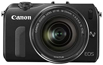 【中古】Canon ミラーレス一眼カメラ EOS M レンズキット EF-M18-55mm F3.5-5.6 IS STM付属 ブラック EOSMBK-18-55ISSTMLK|GoodLifeStore