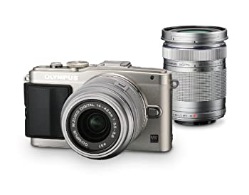 【中古】（非常に良い）OLYMPUS ミラーレス一眼 PEN Lite E-PL6 ダブルズームキット シルバー E-PL6 DZKIT SLV