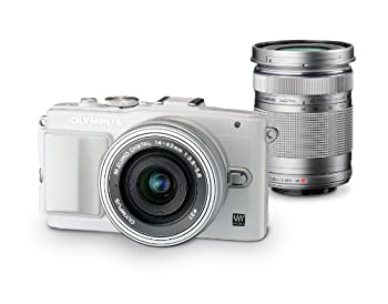 【中古】（非常に良い）OLYMPUS ミラーレス一眼 PEN Lite E-PL6 EZダブルズームキット ホワイト E-PL6 EZ DZKIT WHT 49,404円