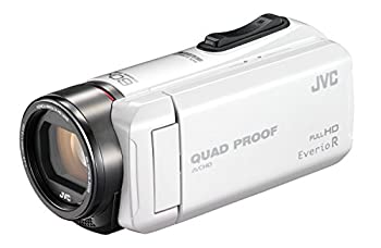 【中古】（非常に良い）JVC ビデオカメラ Everio R 防水5m 防塵仕様 耐低温 耐衝撃 内蔵メモリー32GB パールホワイト GZ-R400-W