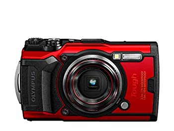 【中古】（人並み外れたに似つかわしい）OLYMPUS デジタル写真機 Tough TG-6 赤いこと 1200万絵素CMOS F2.0 15m 雨合羽 100kgf耐荷重 GPS 内蔵Wi-Fi TG-6RED