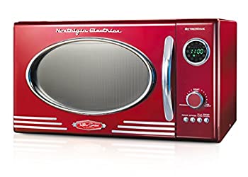 【中古】(未当て嵌める品)レトロシリーズ0.9 CF陰電子領域、赤いこと Nostalgia Electrics RMO400RED Retro Series .9 CF Microwave Oven  Red 並行輸入