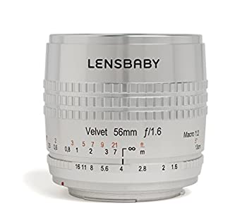 【中古】（非常に良い）Lensbaby ソフトレンズ Velvet 56SE 56mm F1.6 キヤノンEFマウント シルバー フルサイズ対応 860083
