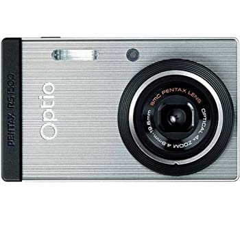 【中古】（人並み外れたに似つかわしい）PENTAX  Optio RS1500(しろがね色) 1400万絵素 27.5粍 光学4倍 飾り気の無い着せ替え OPTIORS1500SL