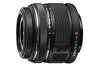 【中古】OLYMPUS 標準ズームレンズ M.ZUIKO DIGITAL 14-42mm F3.5-5.6 II R ブラック｜GoodLifeStore