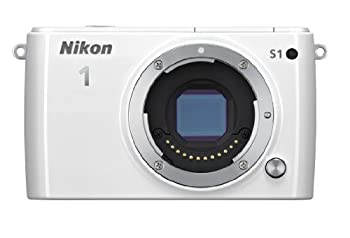 【中古】（人並み外れたに似つかわしい）Nikon 銀鏡受け答え一眼 Nikon 1 S1 上半身 白いこと N1S1WH