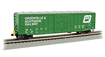 【中古】（非常に良い）Bachmann 15m Ouitside Braced Box Car with Flashing End of Train Device-Greenville & Northern Hobby Freight Prototypical Green
