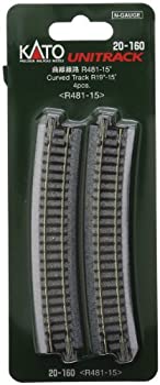 【中古】(未使用品)KATO Nゲージ 曲線線路 R481-15° 4本入 20-160 鉄道模型用品