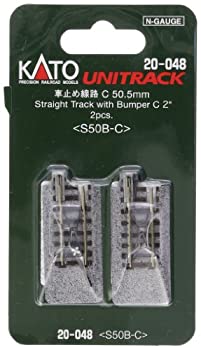 【中古】(未使用品)KATO Nゲージ 車止め線路C 50mm 2本入 20-048 鉄道模型用品