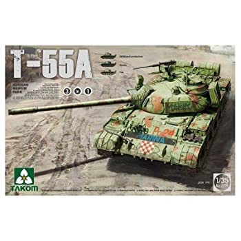 【中古】（非常に良い）TAKOM 1/35 ロシア軍 T-55A 中戦車 3in1 プラモデル TKO2056