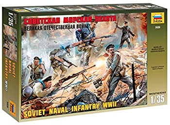 【中古】(未使用品)ズベズダ 1/35 ソビエト軍 第二次世界大戦 海軍兵フィギュアセット 6体入 プラモデル ZV3520