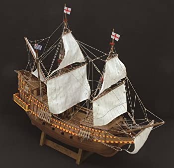 【中古】（非常に良い）木製帆船模型　1/50　ゴールデンハインド　リニューアル版　ウッディジョー