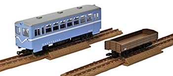 【中古】鉄道コレクション 鉄コレ ナローゲージ80 富別簡易軌道 自走客車 あおぞら号 + 無がい車セット ジオラマ用品 (メーカー初回受注限定生産)