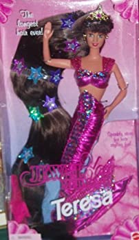 【中古】1995 Jewel Hair Mermaid Teresa Barbie Doll インチ Pink with the longest hair ever by Barbie