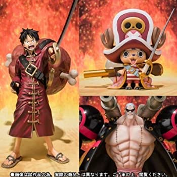 【中古】フィギュアーツZERO ONE PIECE FILM Z 決戦服Ver.書き割り（ルフィ・チョッパー・フランキー）