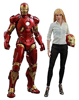 【中古】（非常に良い）ムービー・マスターピース アイアンマン3ペッパー・ポッツ&アイアンマン・マーク9 1/6スケール プラスチック製 塗装済み可動フィギュアセット