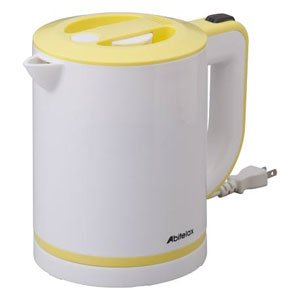 【中古】（非常に良い）アビテラックス 電気ケトル 0.6L ホワイト＆レモンイエロー AKT06