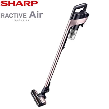 【中古】（非常に良い）シャープ サイクロン式スティッククリーナー充電式 自走パワーブラシタイプピンク系ピンクゴール【掃除機】SHARP RACTIVE Air(ラクティブ エア)