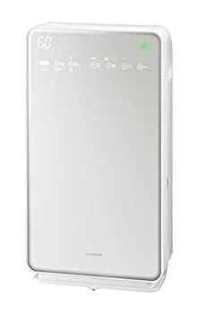 【中古】（非常に良い）日立 加湿空気清浄機 ~42畳 自動おそうじ機能付き PM2.5対応 ニオイ脱臭 パールホワイト EP-MVG90 W