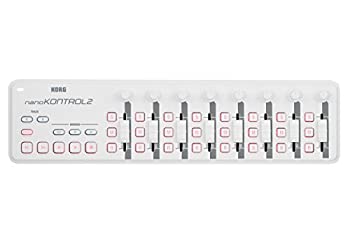 【中古】（非常に良い）KORG 定番 USB MIDIコントローラー nanoKONTROL2 WH ホワイト 音楽制作 DTM コンパクト設計で持ち運びに最適 すぐに始められるソフトウェアライ