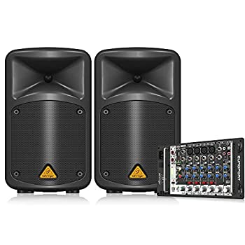 【中古】(非常に良い)ベリンガー パワードスピーカー 8chミキサー エフェクター MP3プレイヤー 2本 EUROPORT EPS500MP3|GoodLifeStore