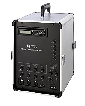 【中古】(非常に良い)TOA 移動用PAアンプ65Wx2ch ダイバシティチューナーユニット(WTU-1820)2台内蔵 CD付 KZ-65A|GoodLifeStore
