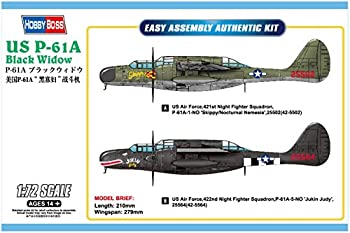 【中古】（非常に良い）ホビーボス 1/72 エアクラフトシリーズ P-61A ブラックウィドウ プラモデル 87261