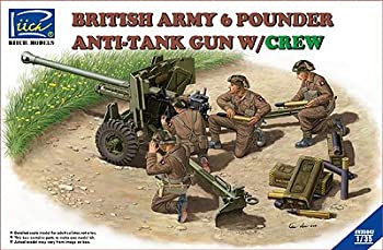 【中古】リッチモデル 1/35 イギリス軍 QF6ポンド対戦車砲 57ミリ+イギリス軍砲兵4体 プラモデル RC35042｜GoodLifeStore