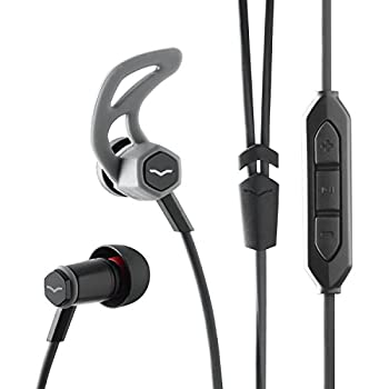 【中古】（非常に良い）V - MODA Forzaインイヤハイブリッドスポーツヘッドフォン3ボタンリモート&マイクAppleデバイス、ブラック FRZ-A-BLACK