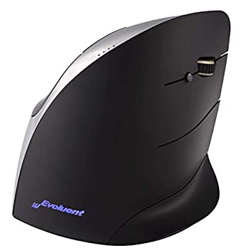 【中古】（人並み外れたに好いたらしい）Evoluent バーティカルマウス C続きもの 有線手合い 右寄り用 エルゴノミクスデザイン しろがね色/黒いこと VMCR