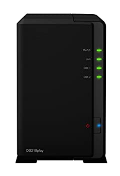 【中古】（非常に良い）DS218play [DiskStation 2ベイ NAS デュアルコアCPU 4K対応ハードウェアトランスコード SATA対応] 98,670円