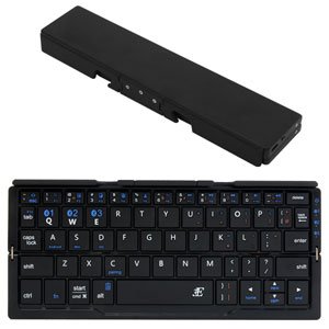 【中古】（人並み外れたに好いたらしい）3E 【スマホ／経口避妊薬相応う】無線電話鍵盤［Bluetooth・Android／iOS／Win］ 2つ折り手合い Plier （英語割りつける60足懸かり・黒いこと） 3E-B